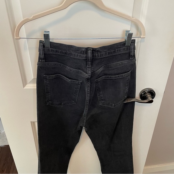 Pinch Waist High Rise Kick Flare in Panoramic AGOLDE 25 black - Picture 7 of 13